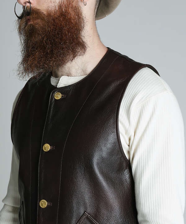 BUFFLOW LEATHER VEST/バッファロー レザーベスト