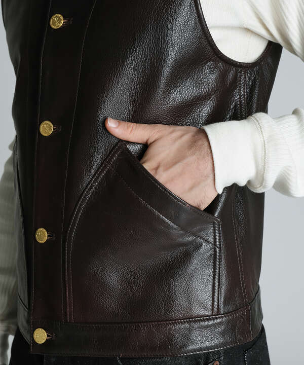 BUFFLOW LEATHER VEST/バッファロー レザーベスト