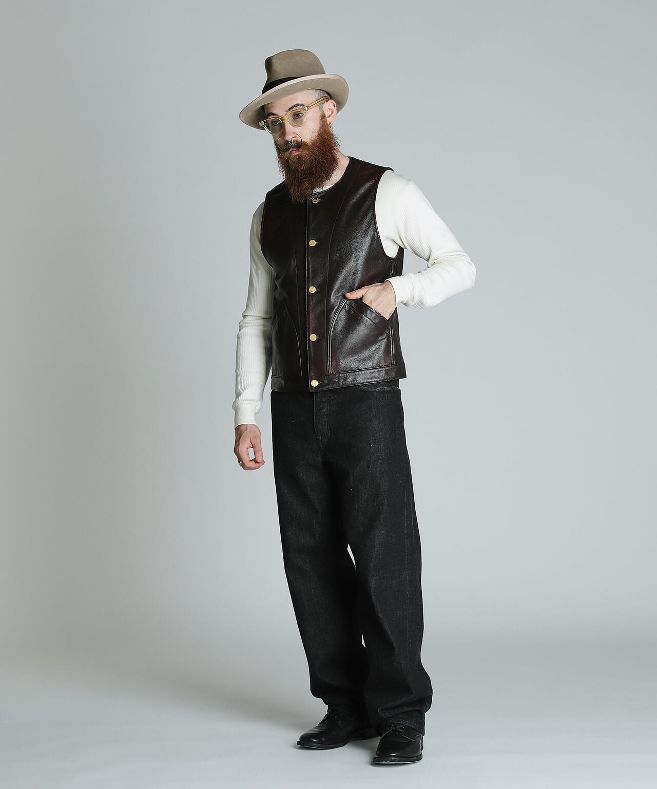 BUFFLOW LEATHER VEST/バッファロー レザーベスト