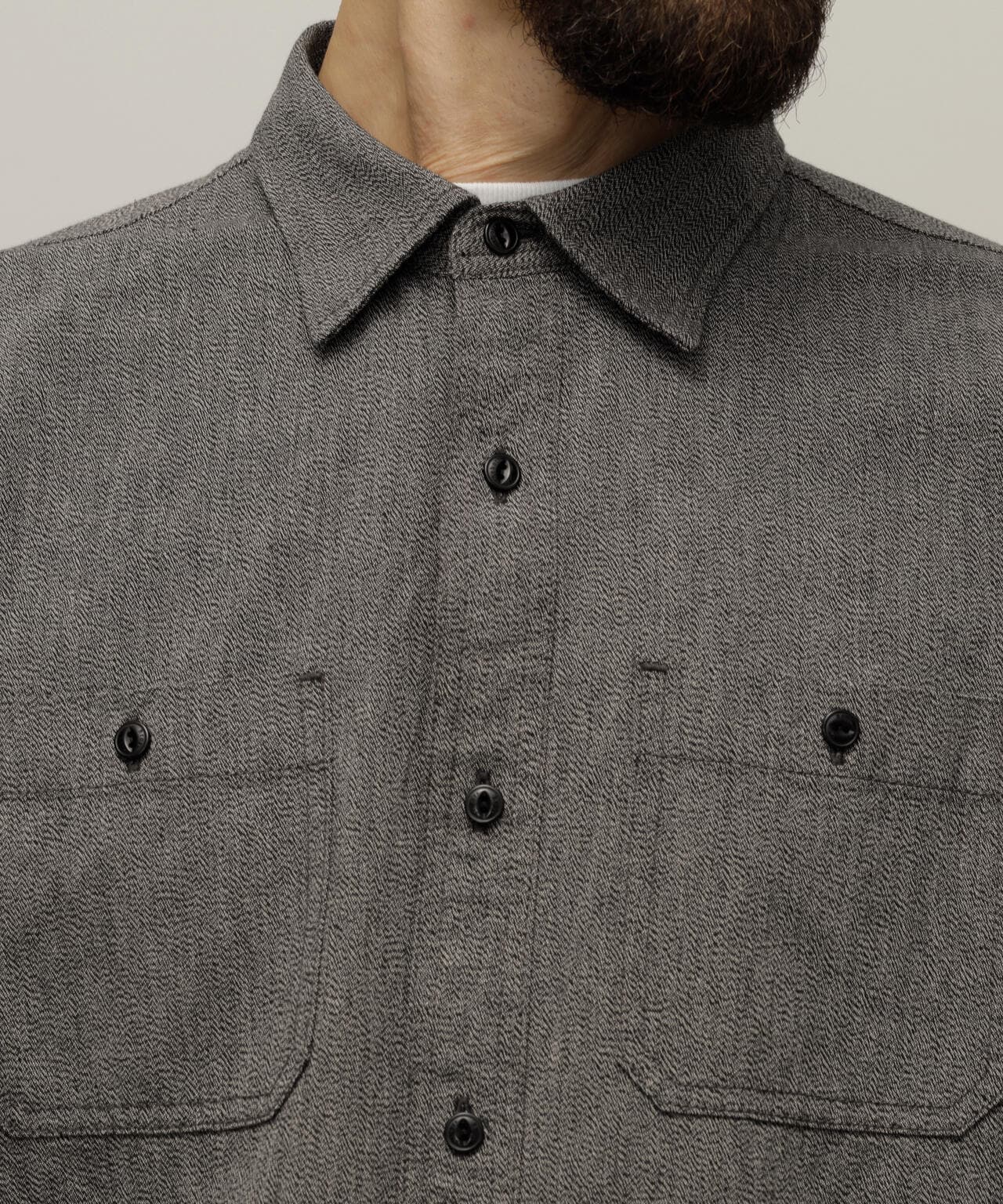 COTTON COVERT LS SHIRT/コットン コバート ロングスリーブシャツ