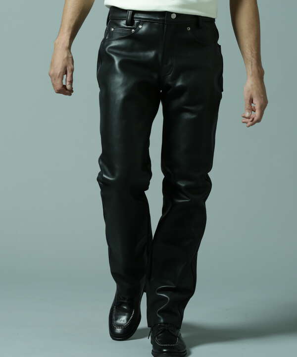 【DIRK BIKKEMBERGS】leather pantsウエスト72cm