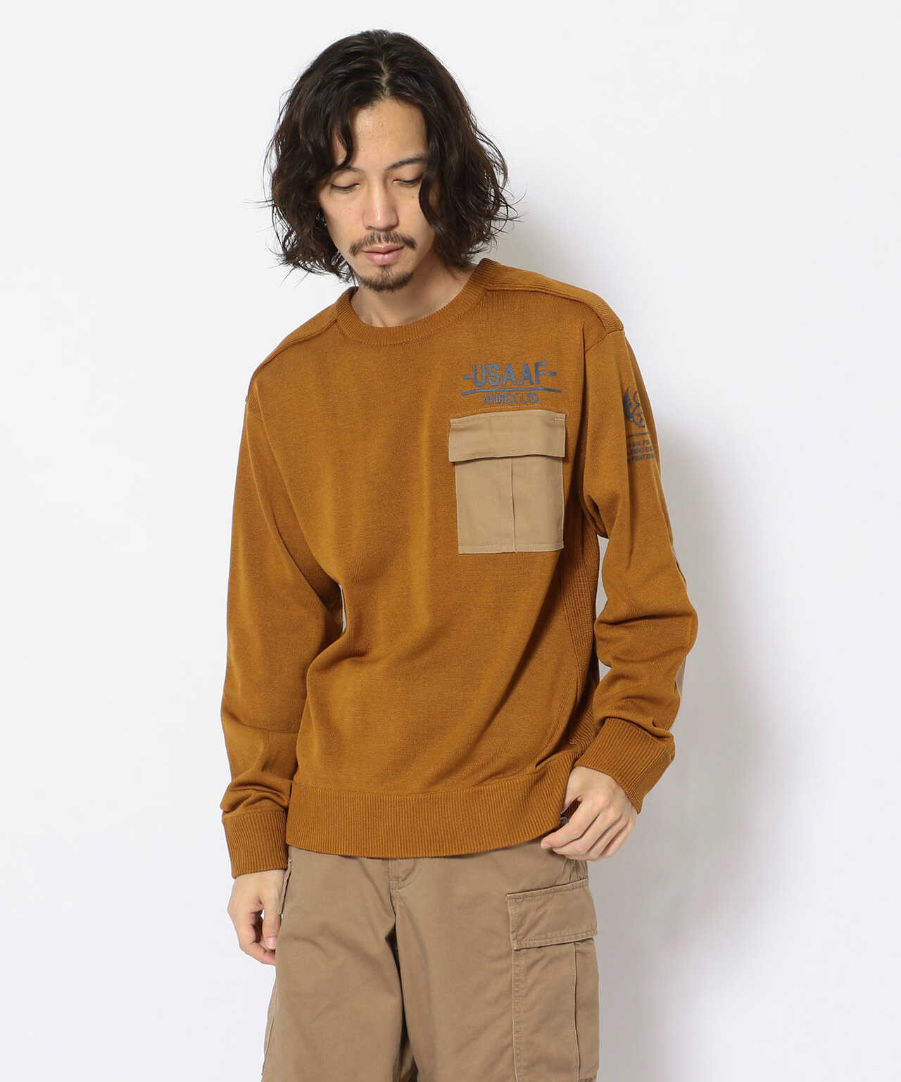 ポケット クルーネックニット/POCKET CREW NECK KNIT | AVIREX