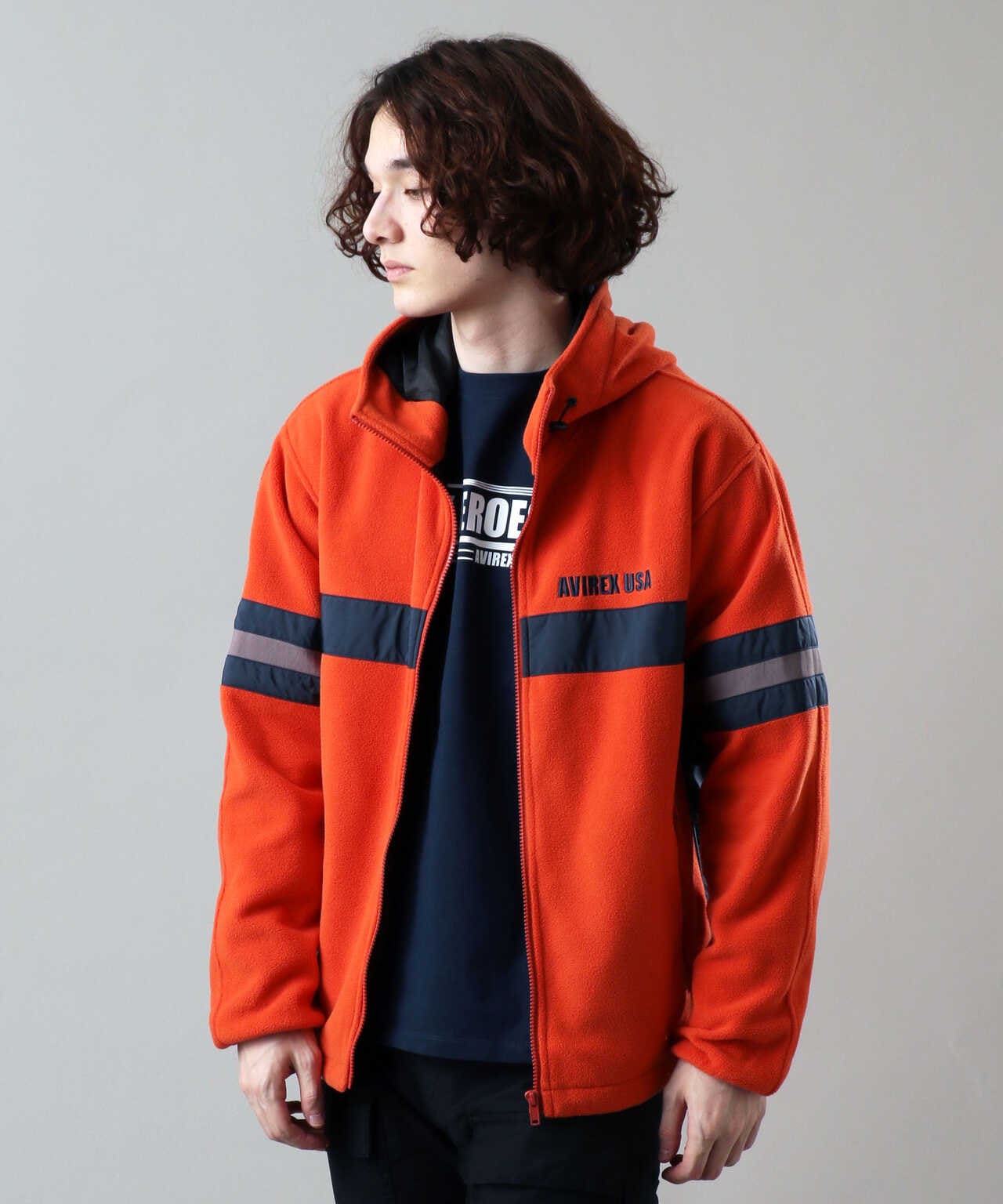 フリース ジップ パーカー ビッグ ロゴ/FLEECE ZIP PARKA BIG LOGO 