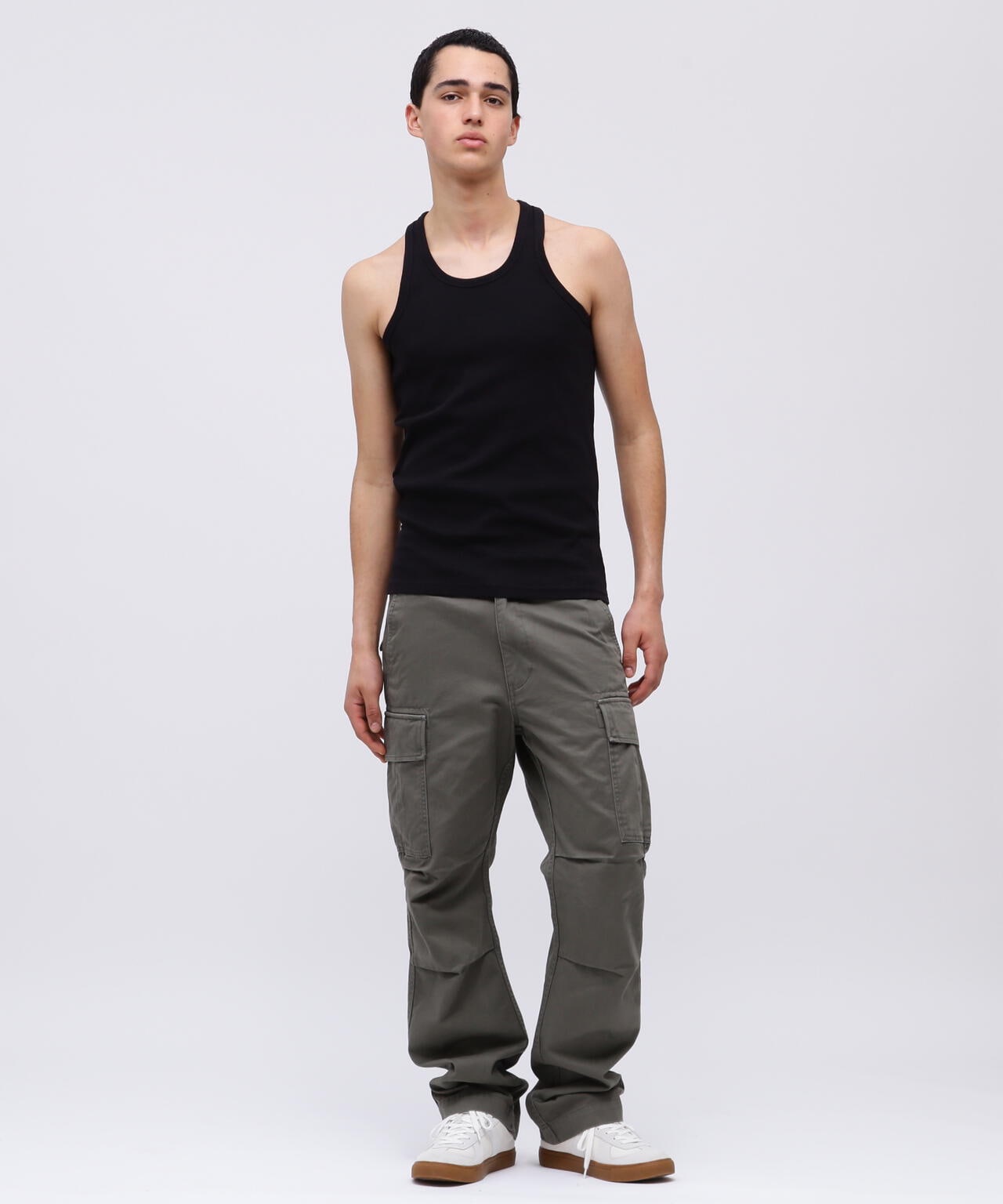 《DAILY/デイリー》RIB TANK TOP BACK CROSS/リブ タンクトップ バッククロス  デイリーウェア