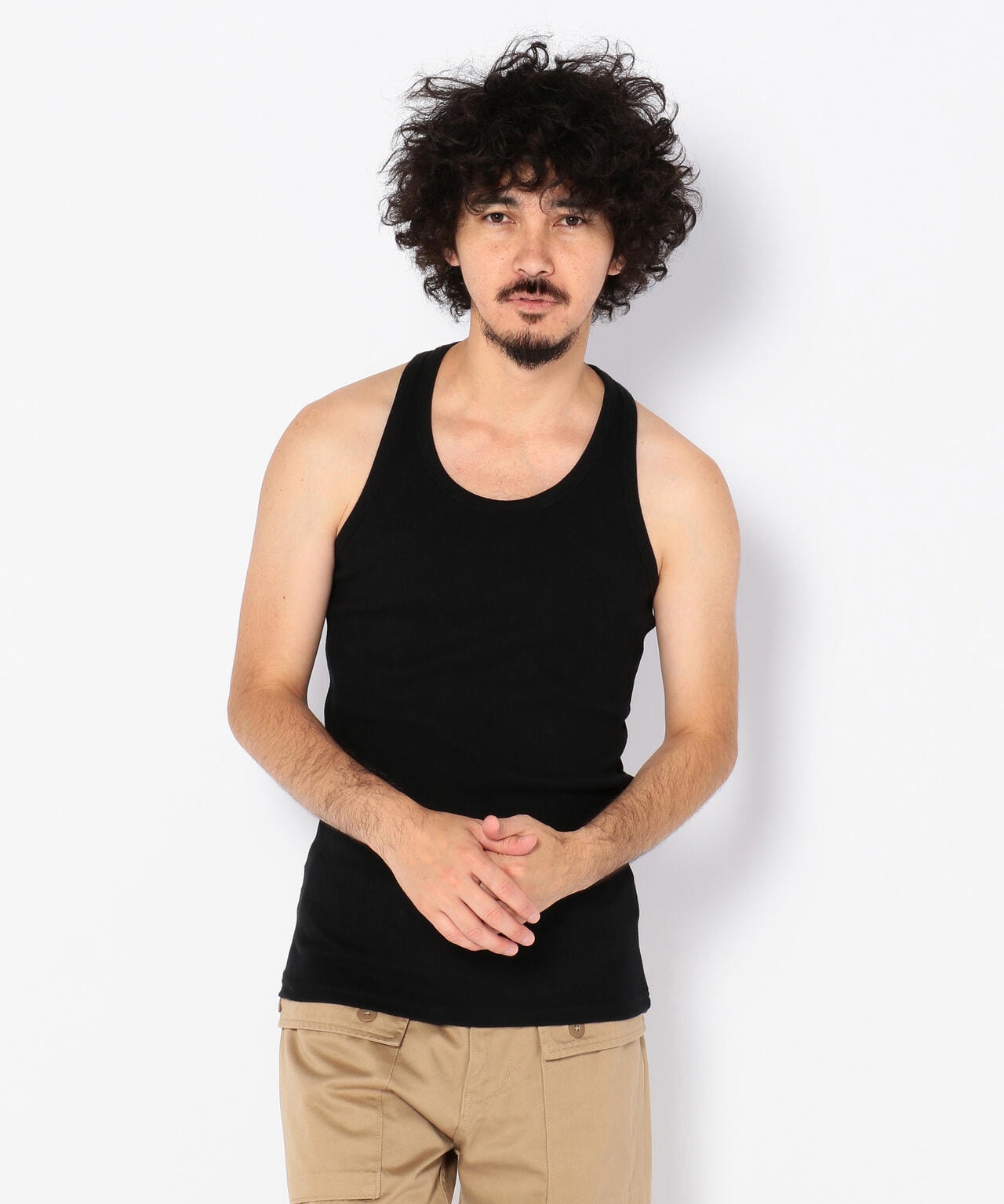 《DAILY/デイリー》RIB TANK TOP BACK CROSS/リブ タンクトップ バッククロス  デイリーウェア