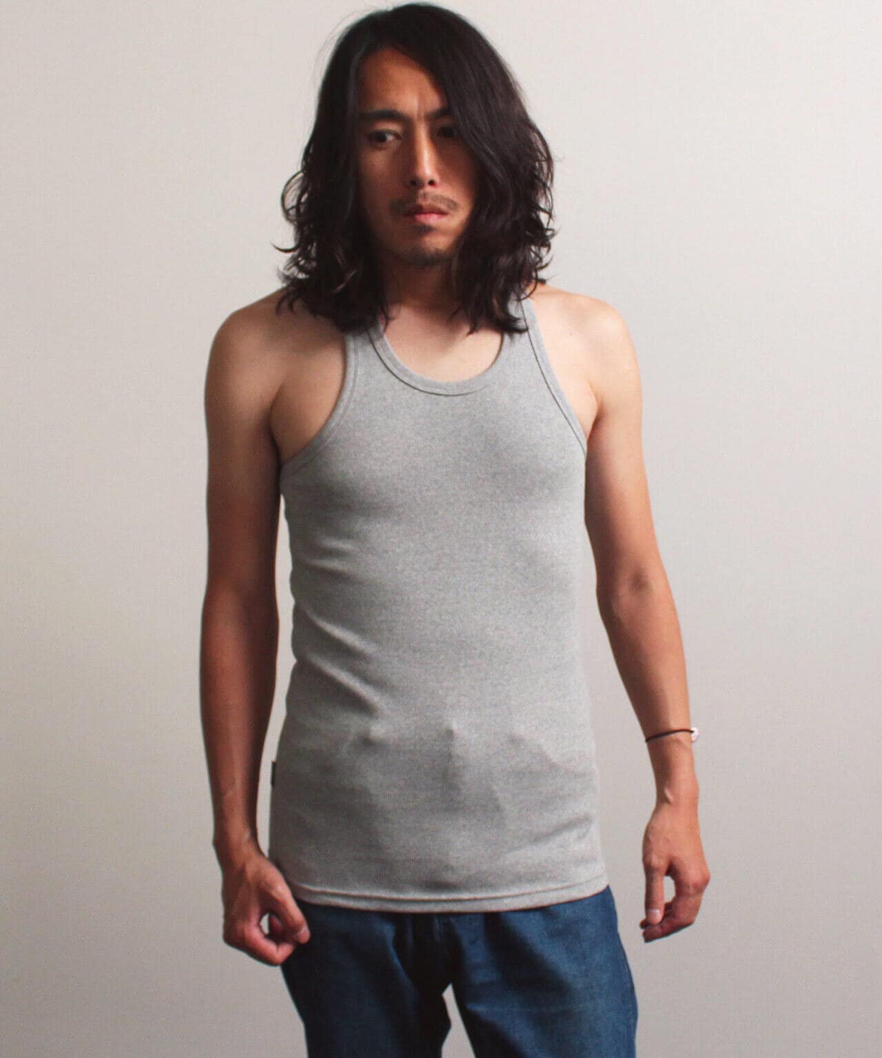 《DAILY/デイリー》RIB TANK TOP BACK CROSS/リブ タンクトップ バッククロス  デイリーウェア