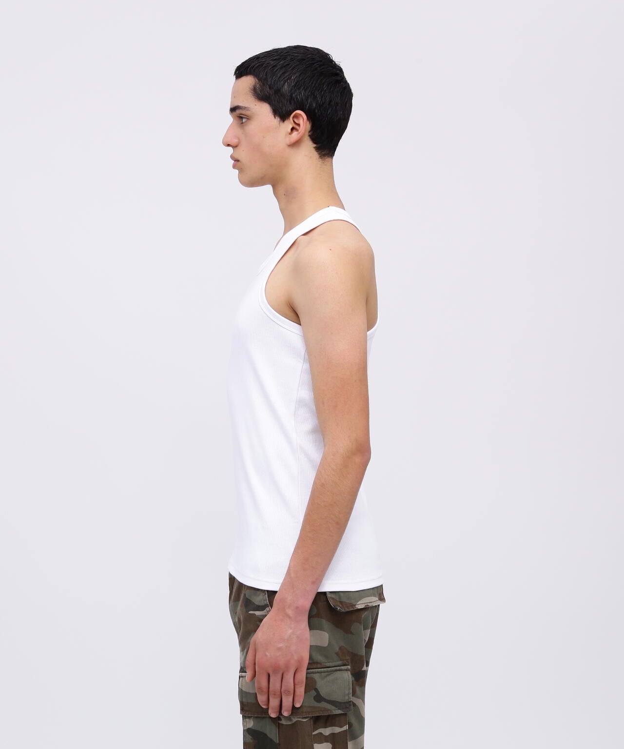 《DAILY/デイリー》RIB TANK TOP BACK CROSS/リブ タンクトップ バッククロス  デイリーウェア