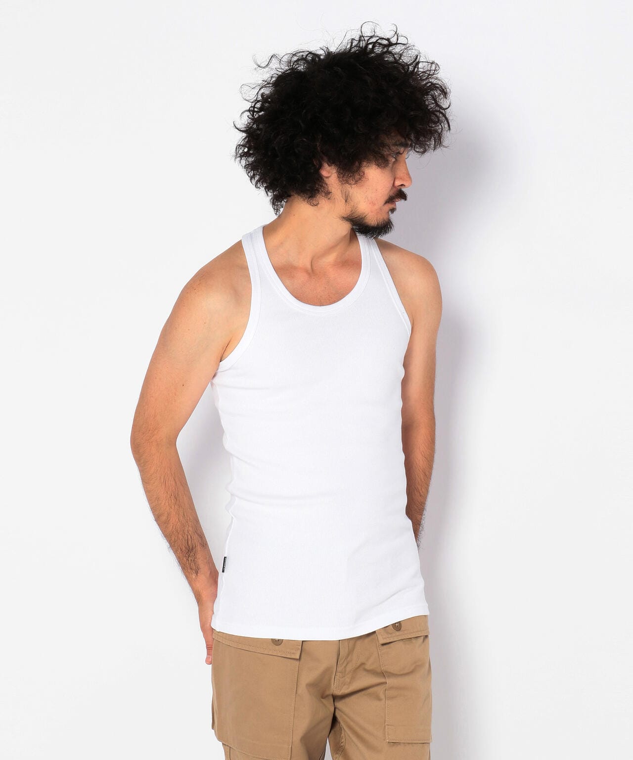 《DAILY/デイリー》RIB TANK TOP BACK CROSS/リブ タンクトップ バッククロス  デイリーウェア