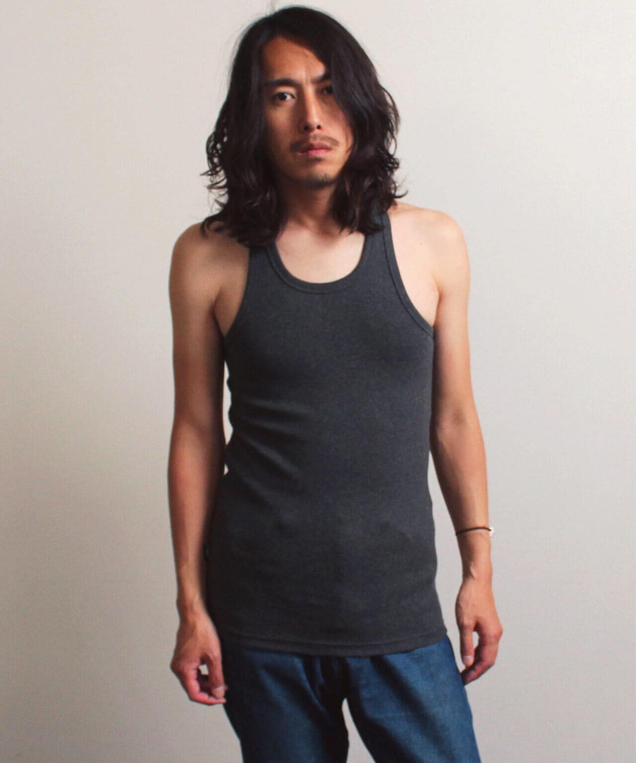 《DAILY/デイリー》RIB TANK TOP BACK CROSS/リブ タンクトップ バッククロス  デイリーウェア