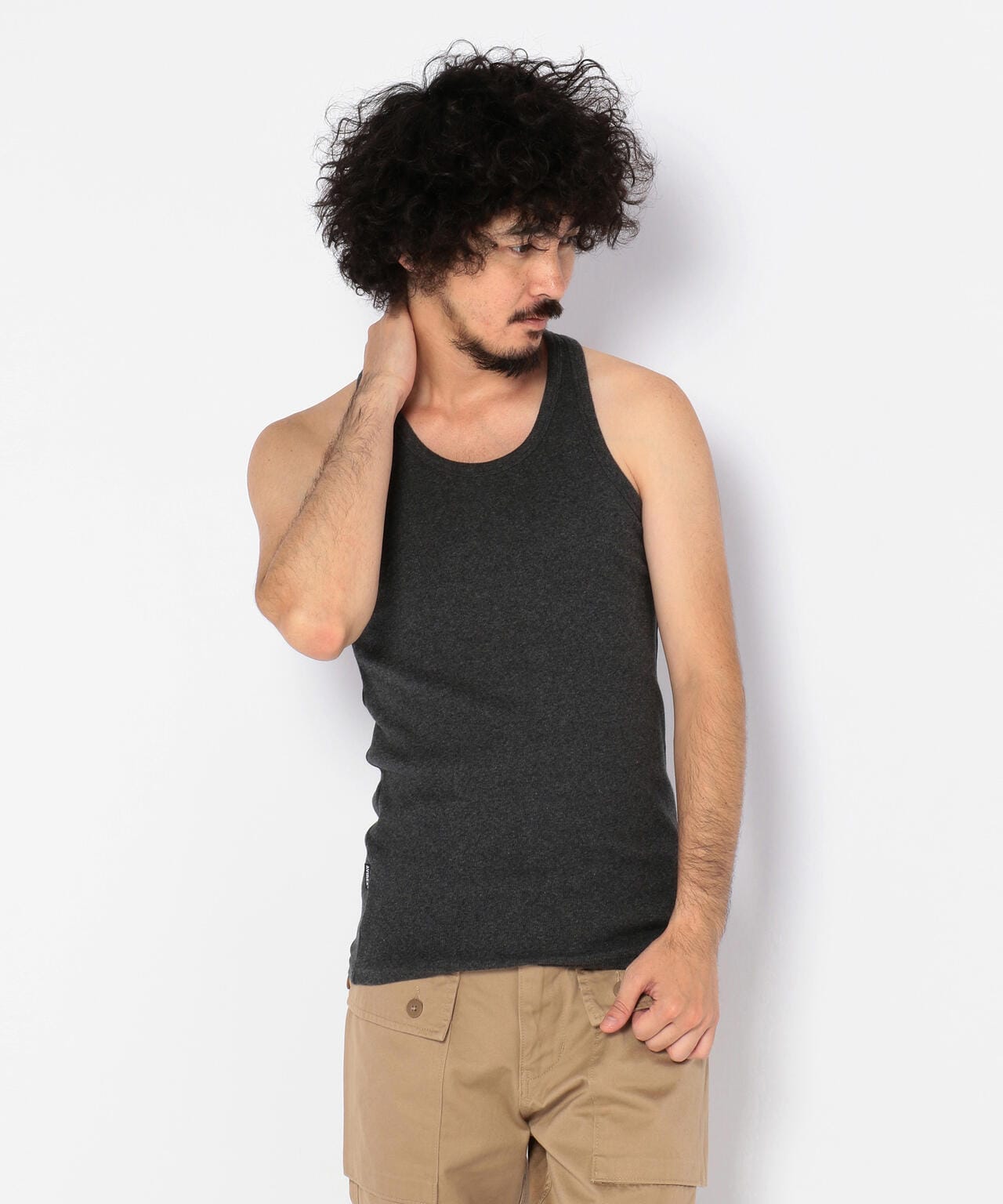 《DAILY/デイリー》RIB TANK TOP BACK CROSS/リブ タンクトップ バッククロス  デイリーウェア