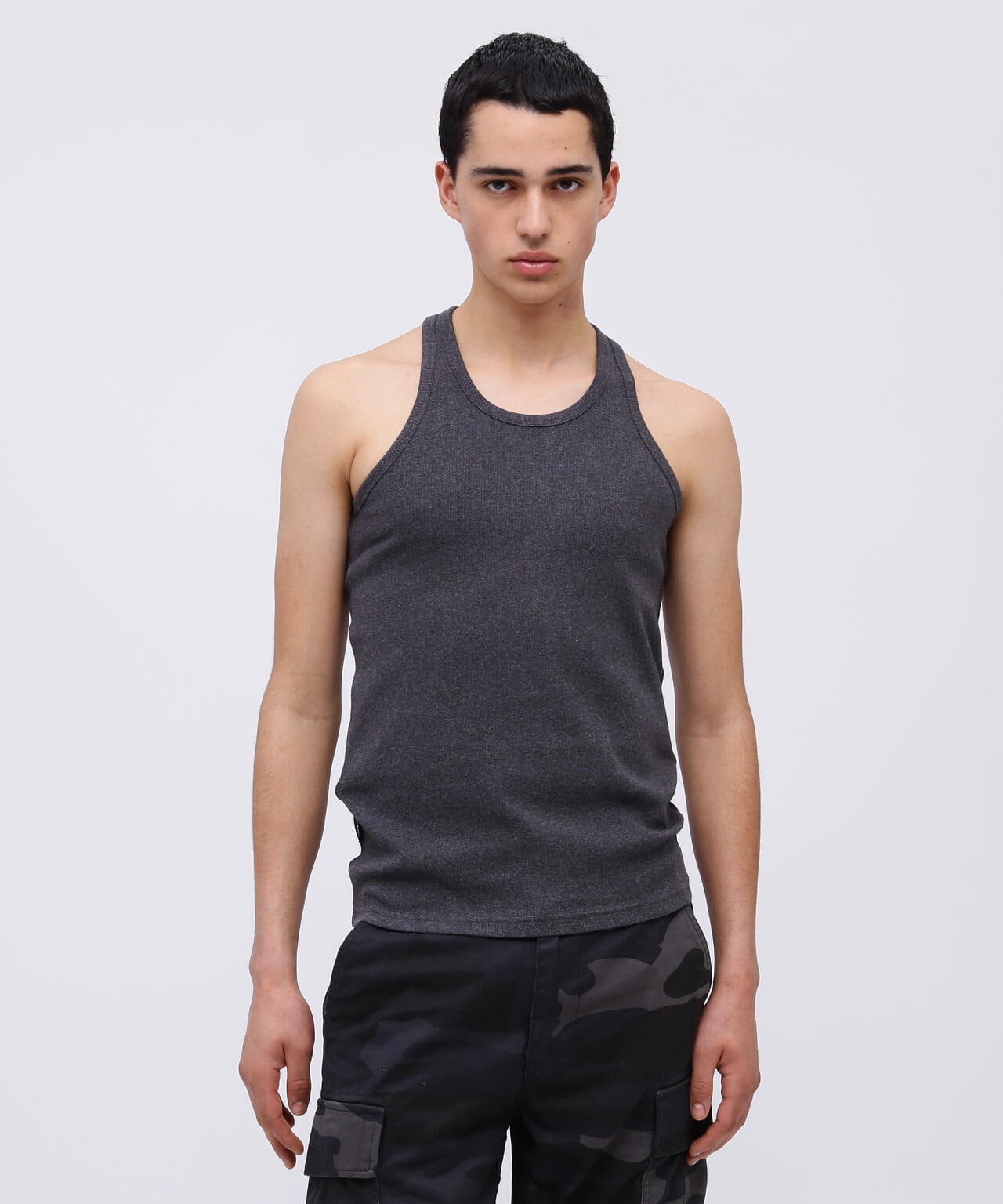 《DAILY/デイリー》RIB TANK TOP BACK CROSS/リブ タンクトップ バッククロス  デイリーウェア