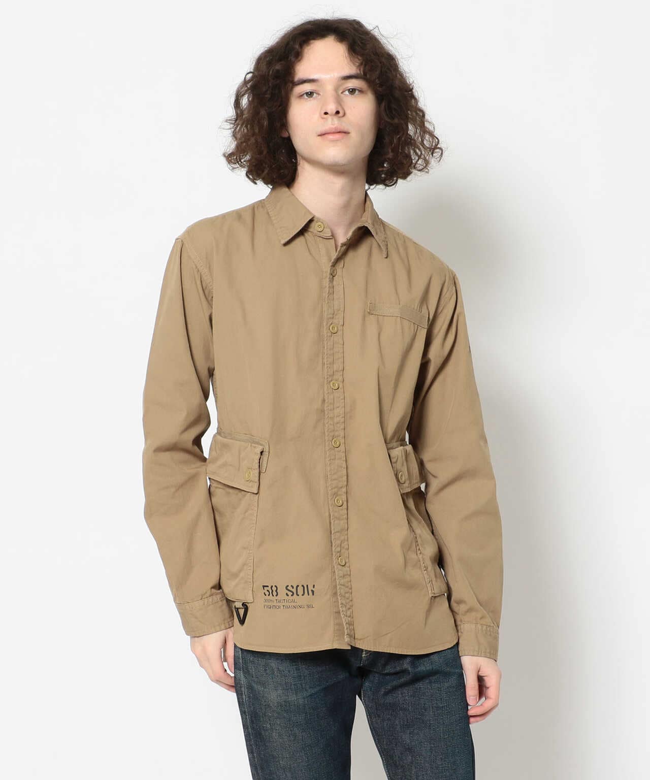 ユーズドウォッシュ カーゴシャツ/L/S USED WASH CARGO SHIRT | AVIREX