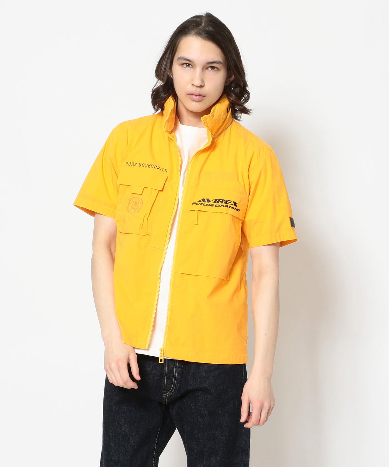 ファンクショナル スタンドジップシャツ/S/S FUNCTIONAL STAND ZIP SHIRT | AVIREX ( アヴィレックス ) |  US ONLINE STORE（US オンラインストア）