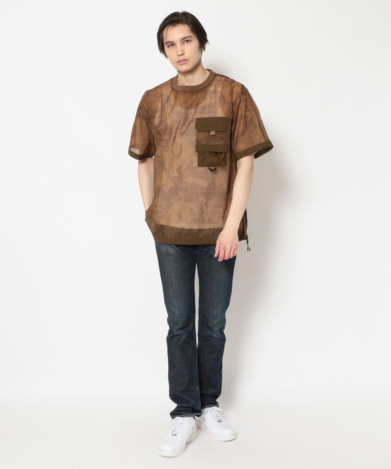 トランスルーセント ルーズフィット Tシャツ/LOOSE FIT POCKET T-SHIRT ...