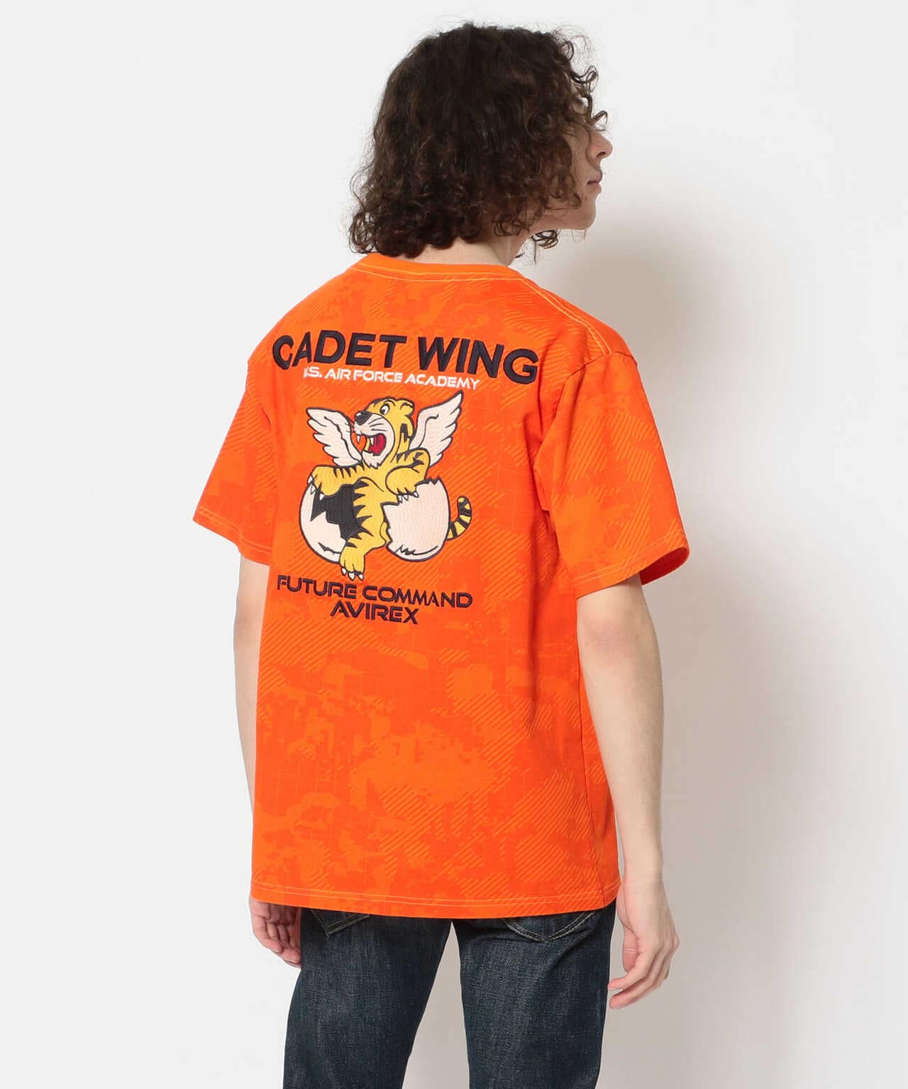 限定版 アメリヴィンテージ オレンジ刺繍 上質 Tシャツ 日本製 Tシャツ 