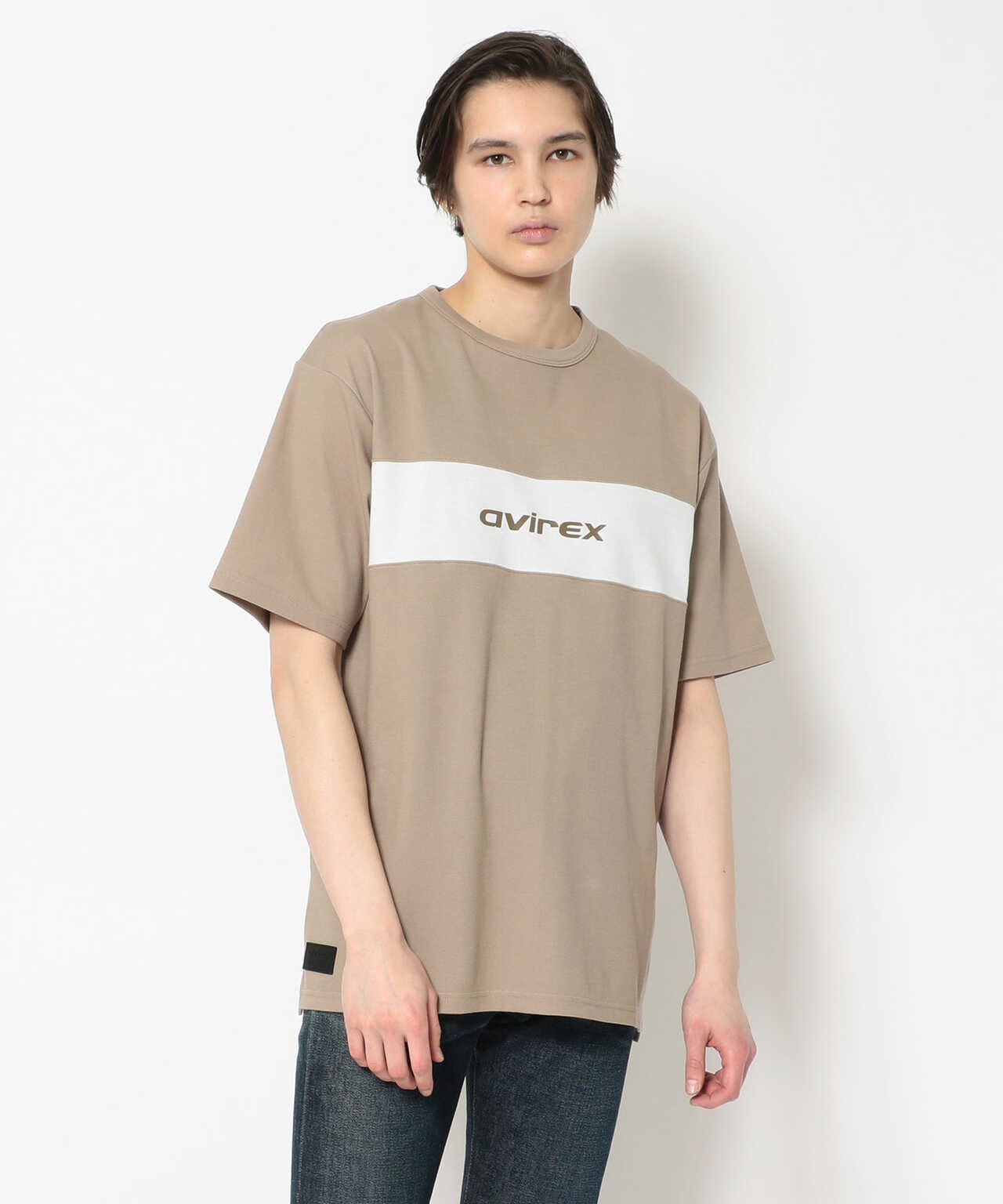 ルーズ フィット スリット Tシャツ/LOOSE FIT SLIT SWITCHING T-SHIRT