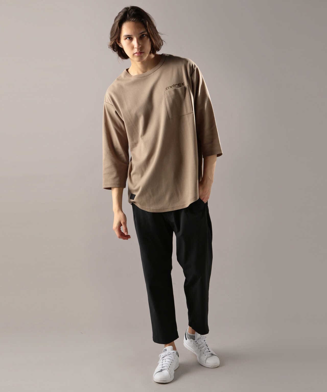 七分袖 ルーズフィット ラウンド Tシャツ/3/4 SLEEVE LOOSE FIT ROUND