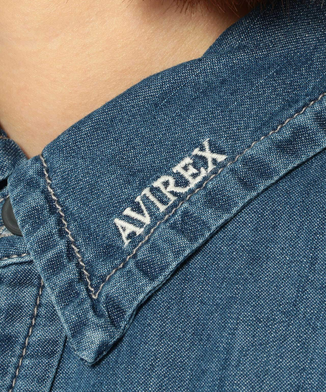 タイプブルー デニムMA-1シャツ/ L-TYPE BLUE L/S DENIM MA-1 SHIRT | AVIREX ( アヴィレックス ) |  US ONLINE STORE（US オンラインストア）