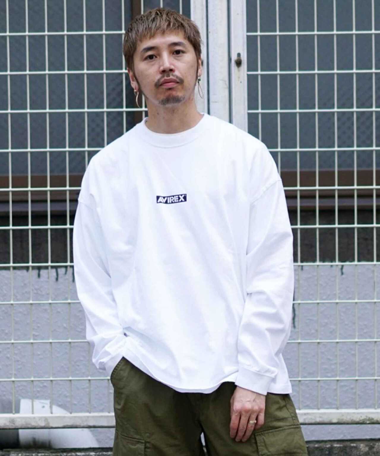 直営店限定】バンダナプリント ボックス ロゴ 長袖 Tシャツ/BANDANA