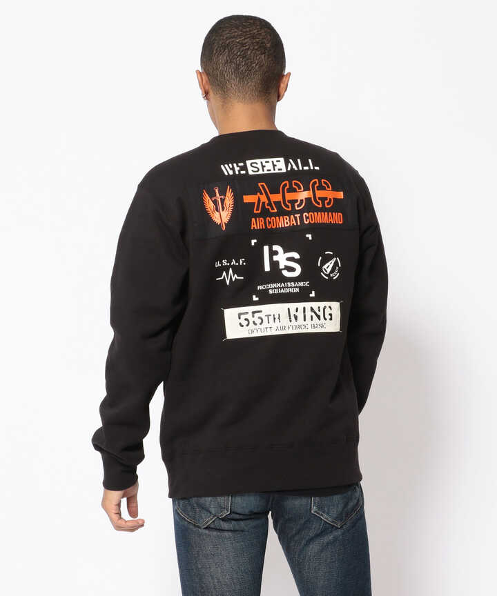 パッチド クルーネック スウェット/ACC PATCHED CREW NECK SWEAT