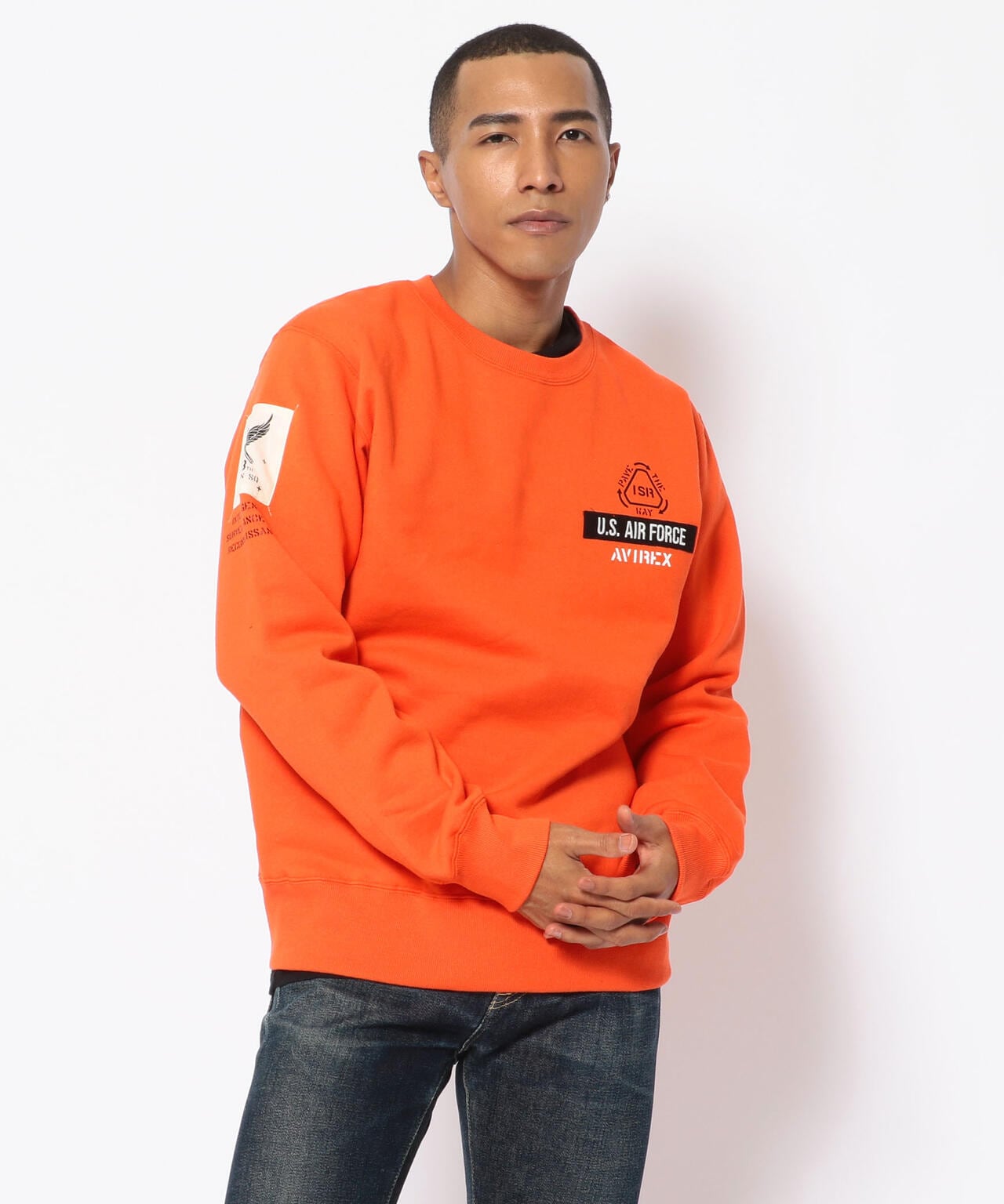 パッチド クルーネック スウェット/ACC PATCHED CREW NECK SWEAT