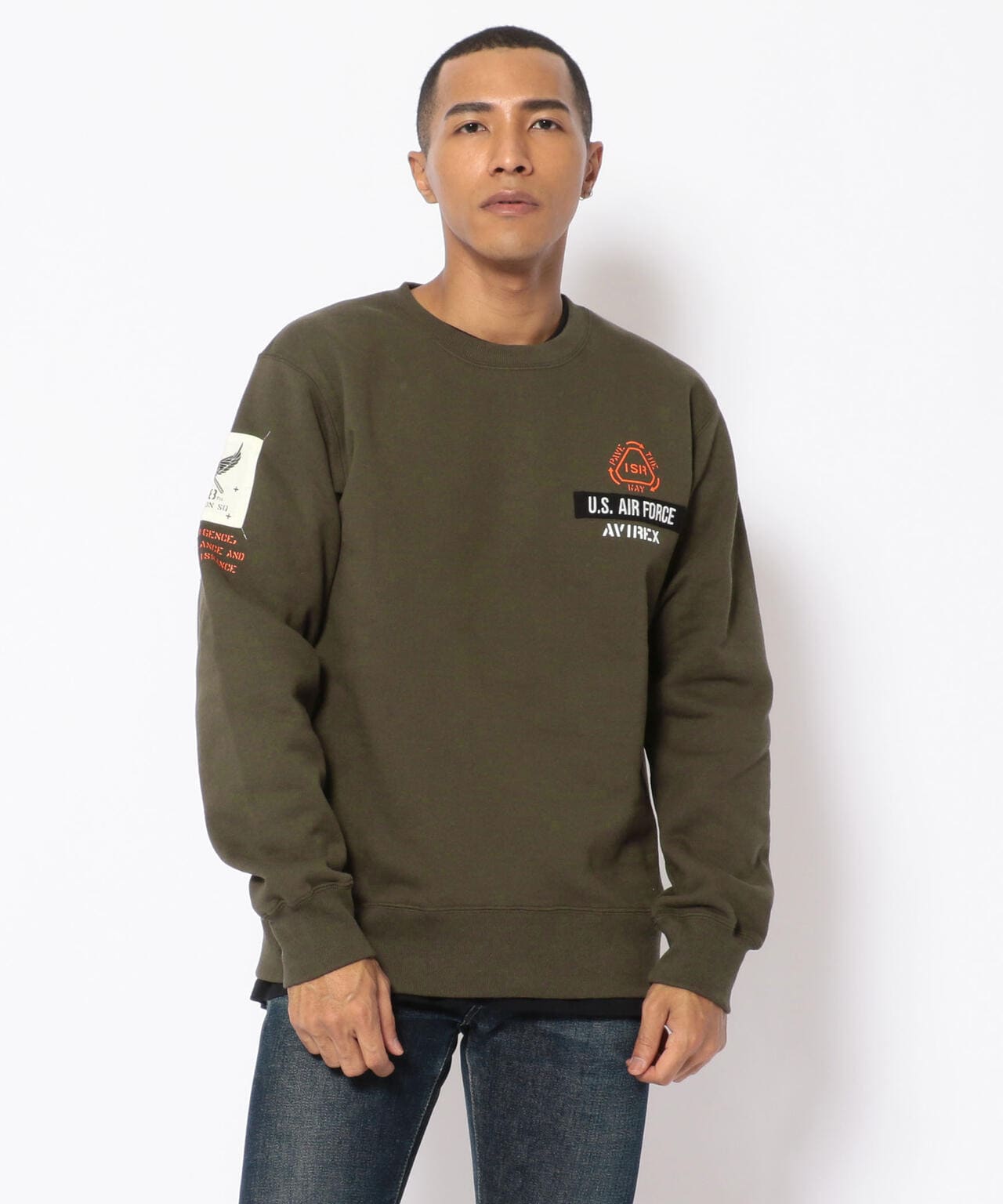 パッチド クルーネック スウェット/ACC PATCHED CREW NECK SWEAT