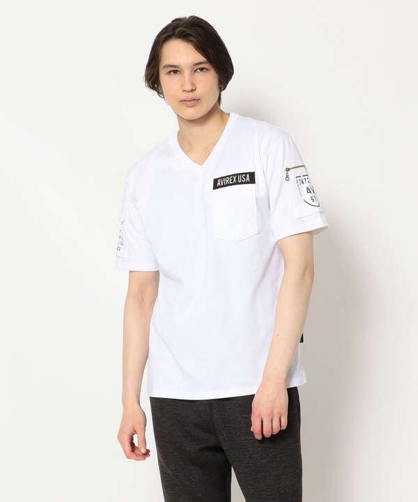 【WEB限定】ファティーグ Vネック Tシャツ/SS FATIGUE V-NECK T-SHIRT/アヴィレックス/AVIREX