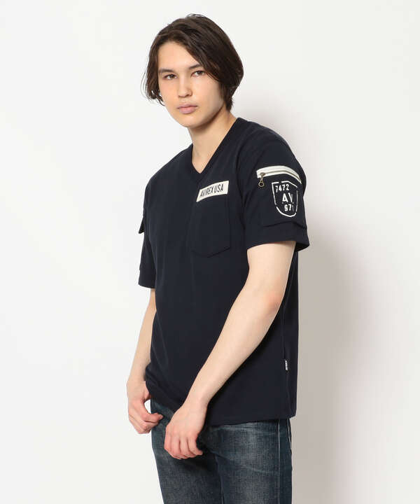 【WEB限定】ファティーグ Vネック Tシャツ/SS FATIGUE V-NECK T-SHIRT/アヴィレックス/AVIREX