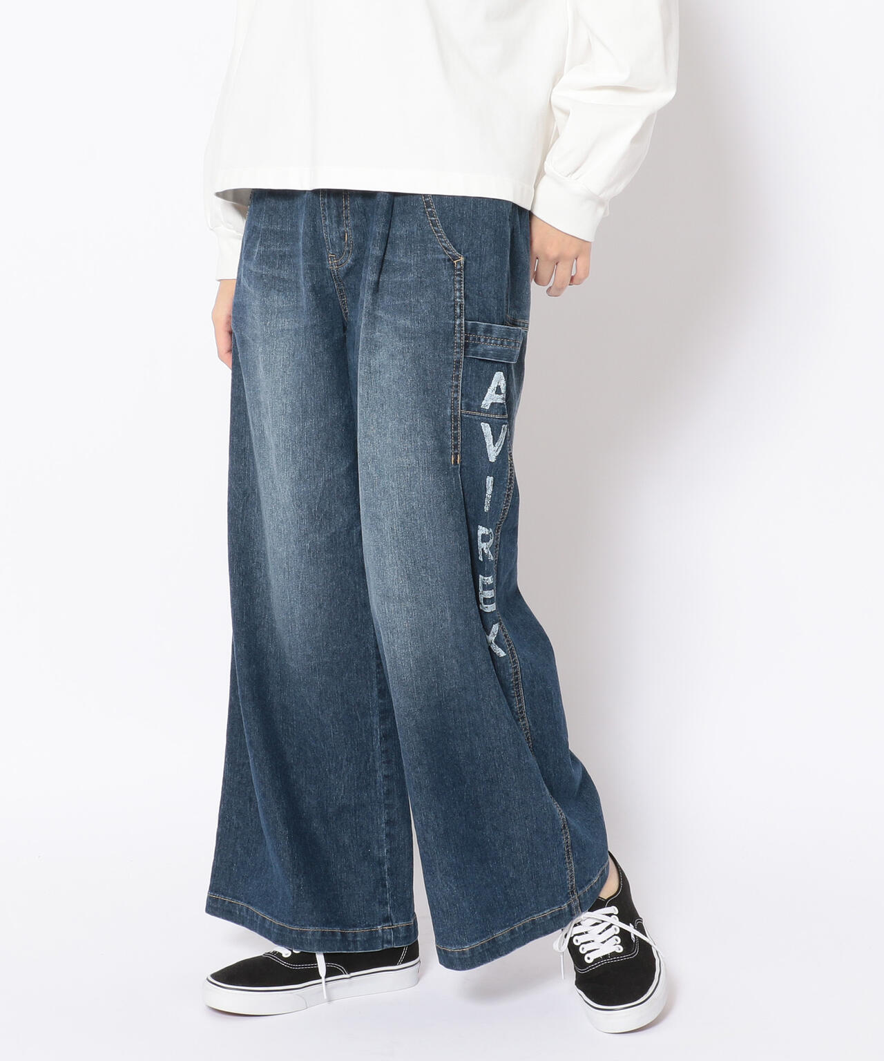 TYPE BLUE WIDE DENIM PANTS/ タイプブルー ワイドデニムパンツ