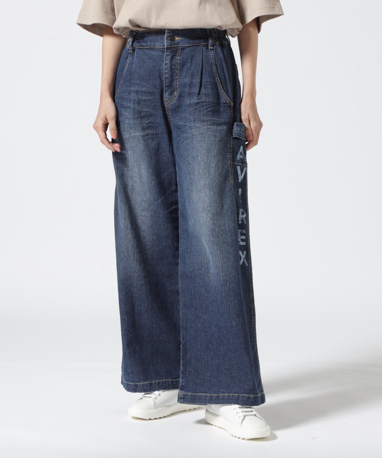 TYPE BLUE WIDE DENIM PANTS/ タイプブルー ワイドデニムパンツ ...