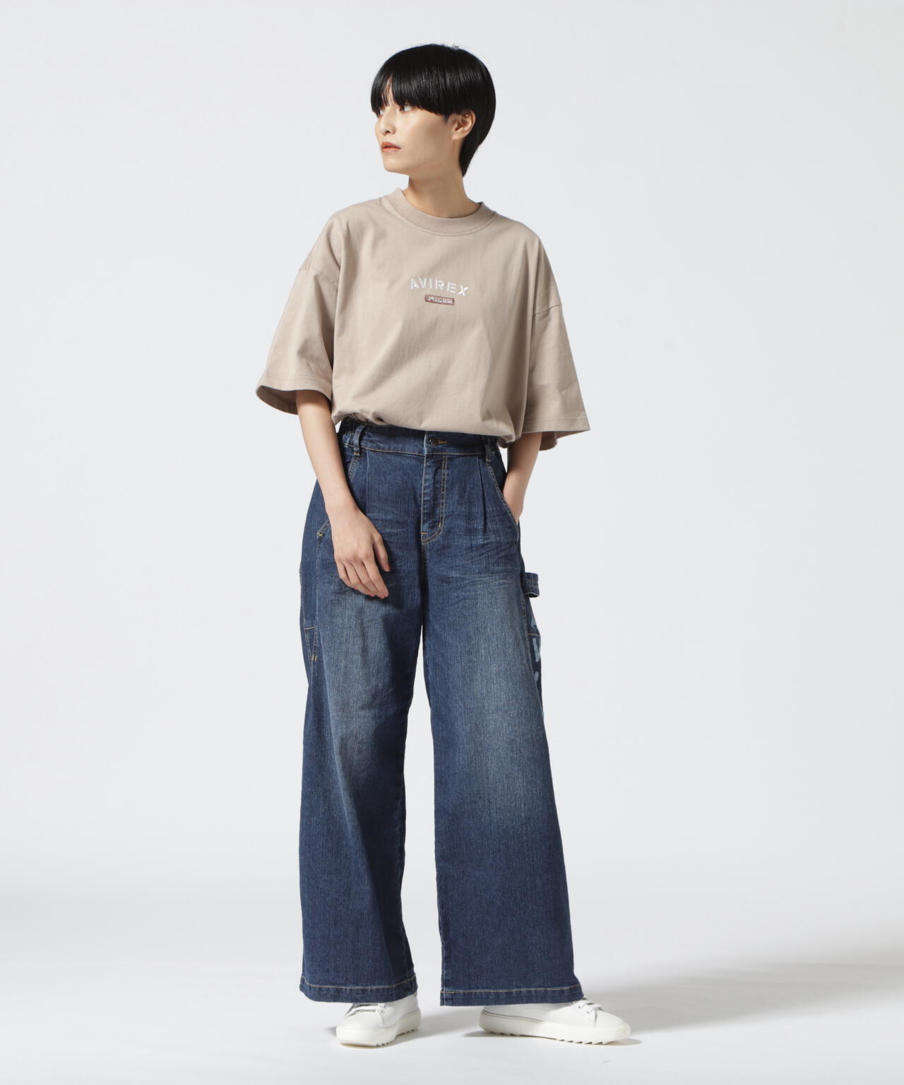 TYPE BLUE WIDE DENIM PANTS/ タイプブルー ワイドデニムパンツ