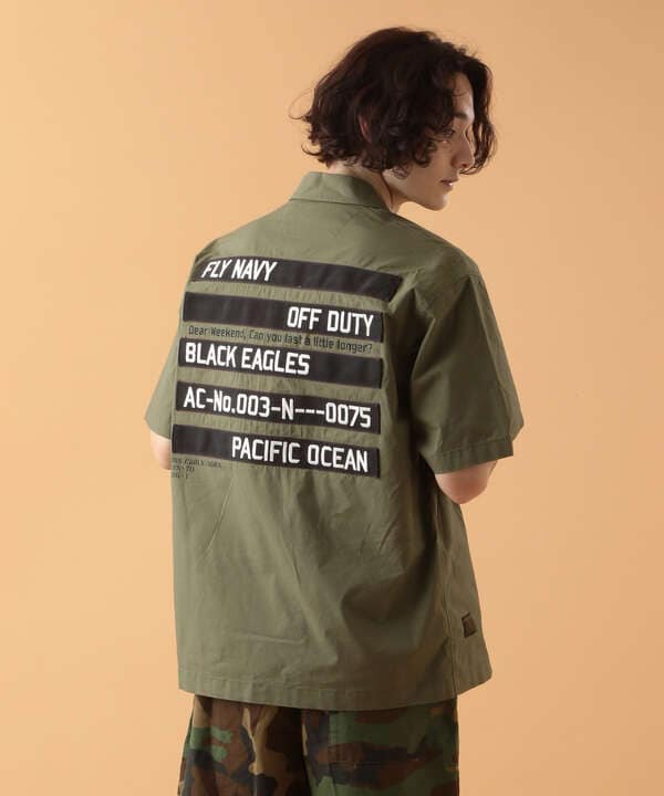 ミリタリーシャツ ウェービング＆エンブロイダリー/MILITARY SHIRT