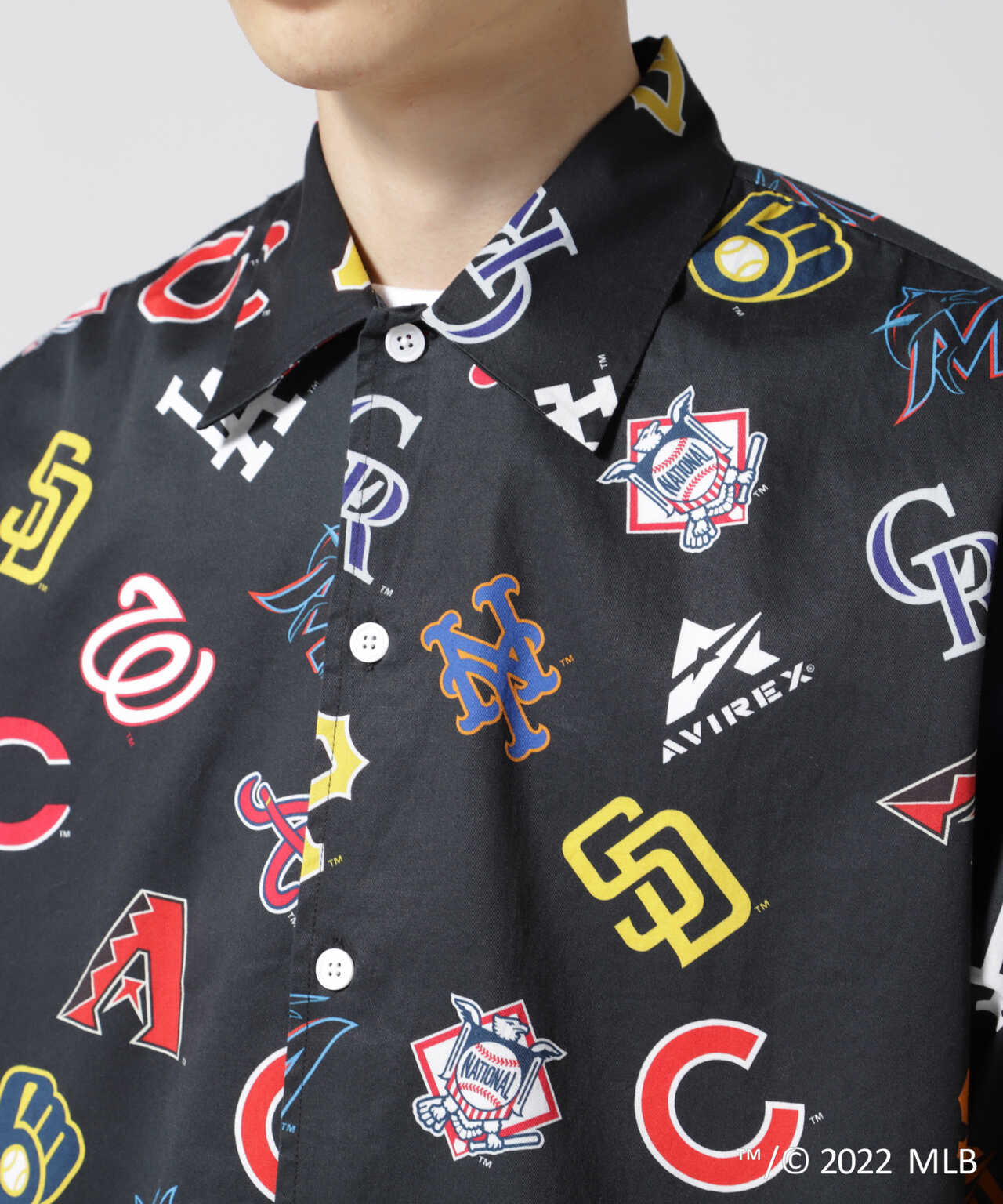 MLB × AVIREX》オールオーバー チーム 半袖 シャツ / ALLOVER TEAM S/S