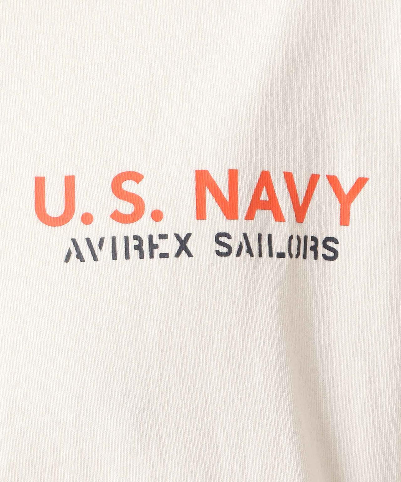 ナバル シーチィング パッチド Tシャツ/NAVAL SHEETING PATCHED T-SHIRT