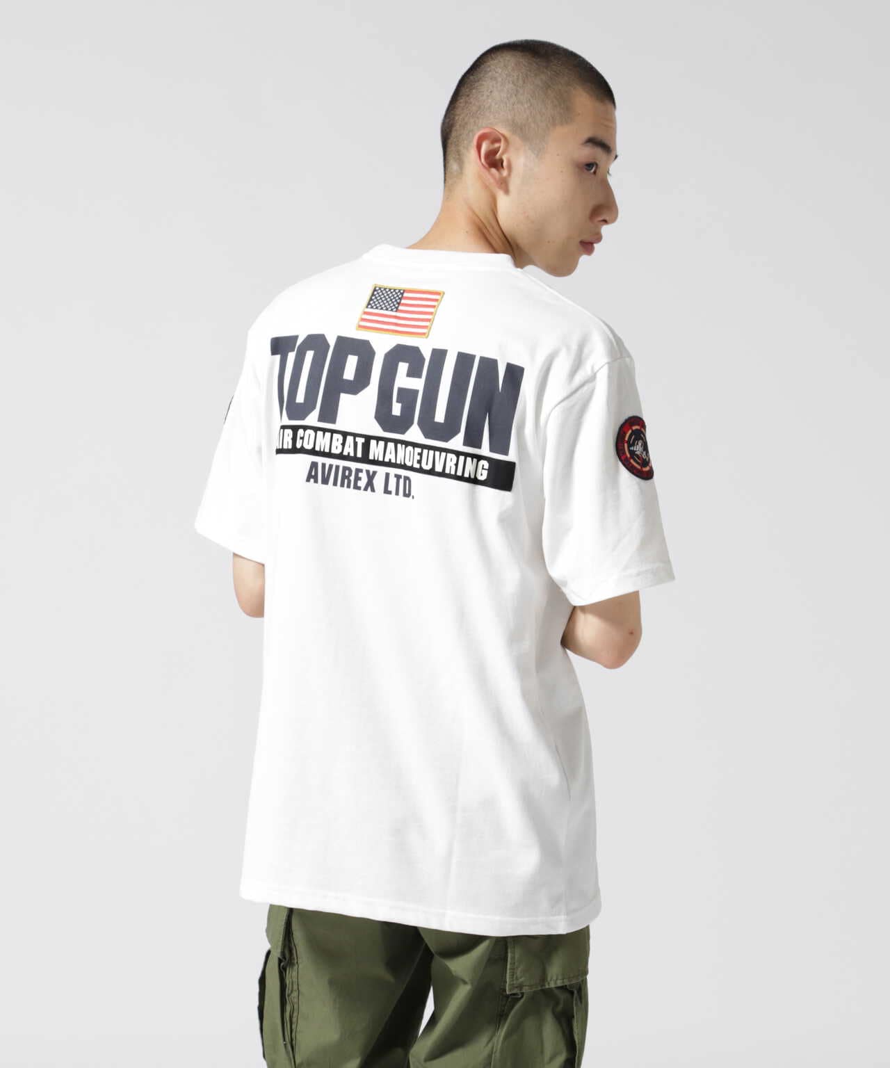 トップガン パッチ&プリントTシャツ/TOP GUN PATCH&PRINT T-SHIRT