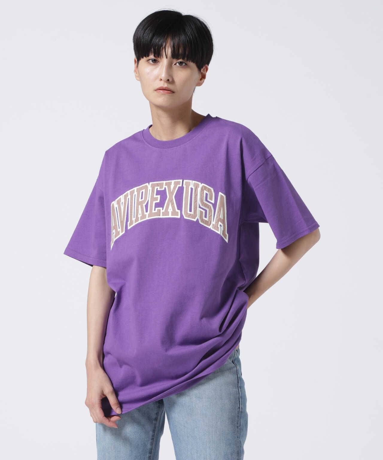 直営店限定】カレッジロゴ Tシャツ/COLLEGE AVIREX LOGO T-SHIRT