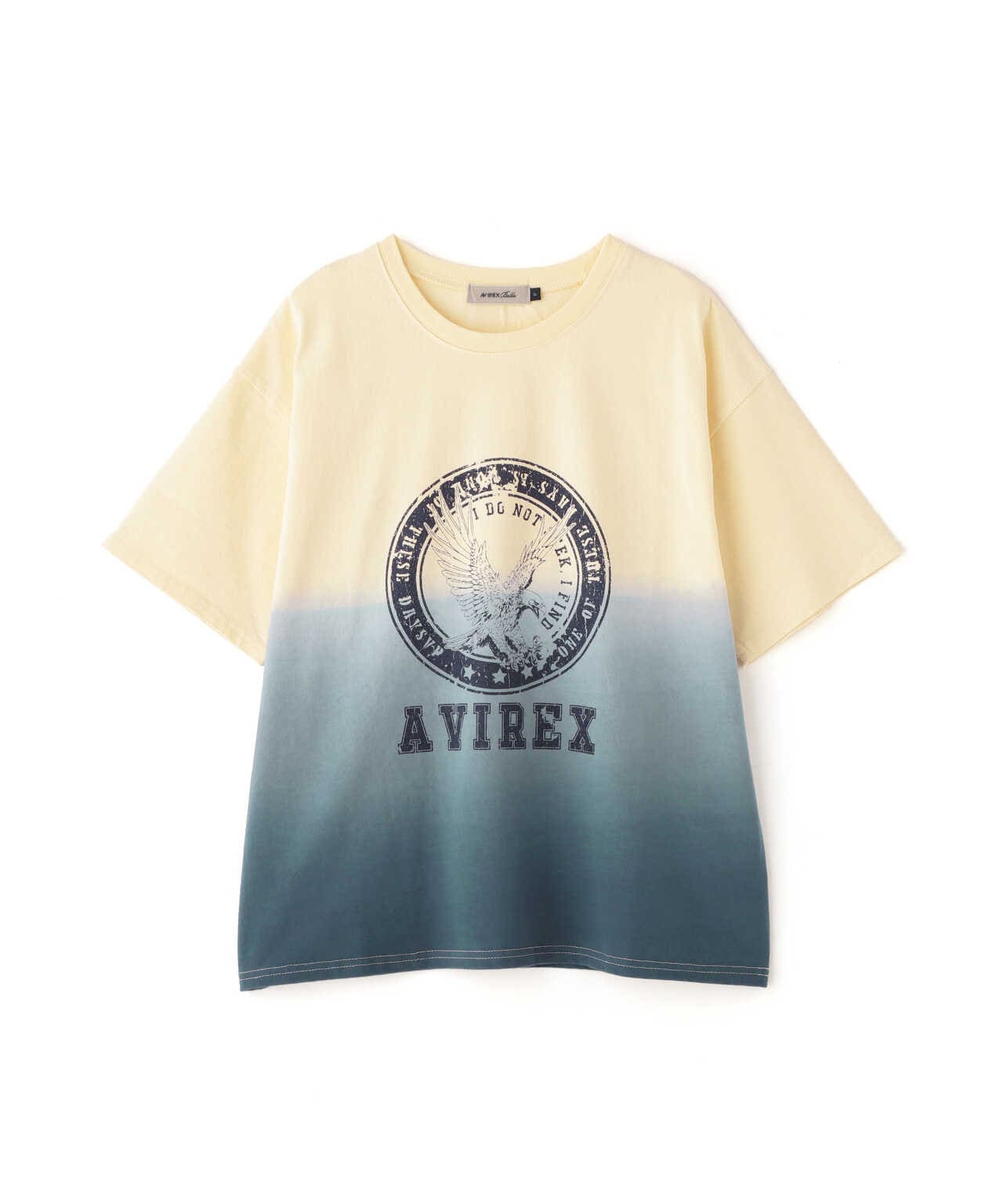 GRADATION EMB COLLEGE T-SHIRT/ グラデーション刺繍カレッジTシャツ