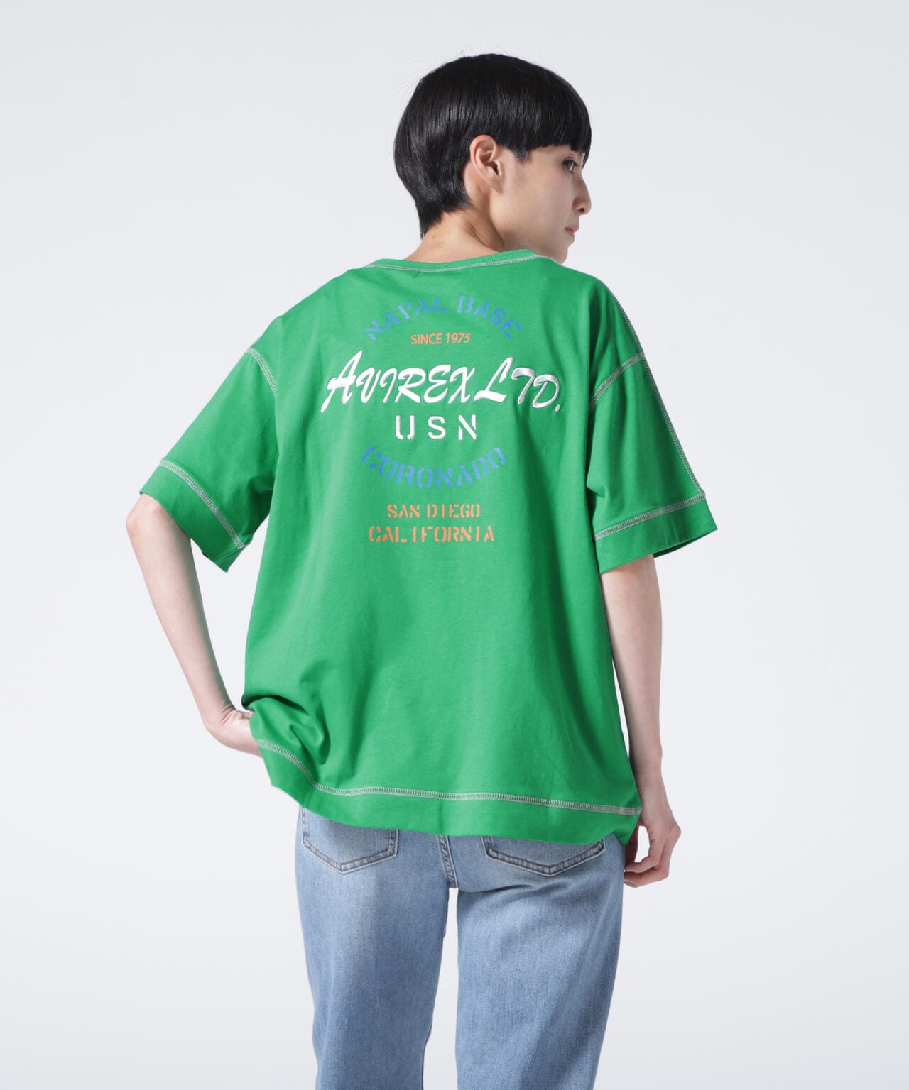 直営店限定】ステッチ カラー Tシャツ/STITCH COLOR T-SHIRT | AVIREX