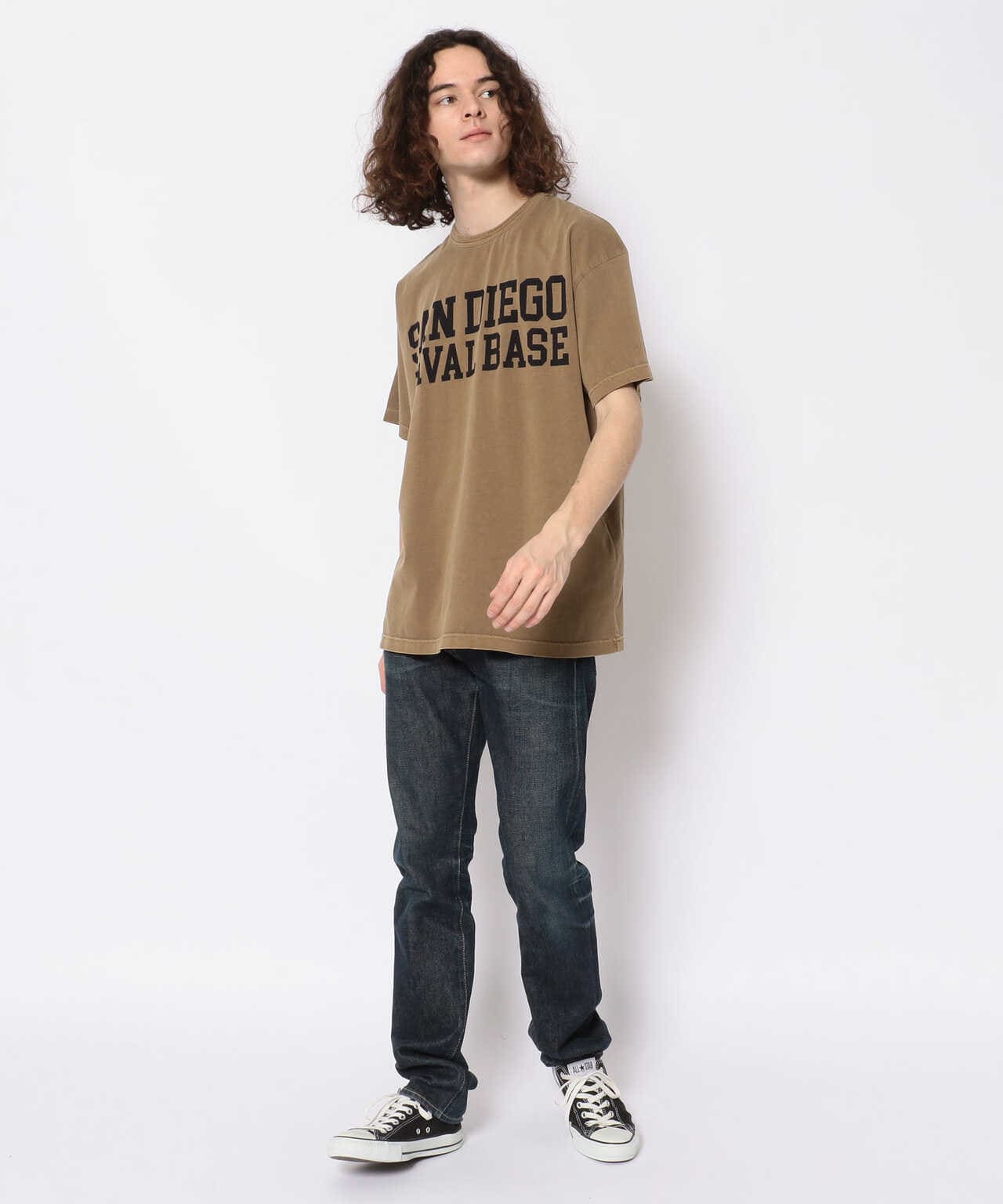 ピグメント プリント Tシャツ ネイバル ベース/PIGMENT T-SHIRT SANDIEGO