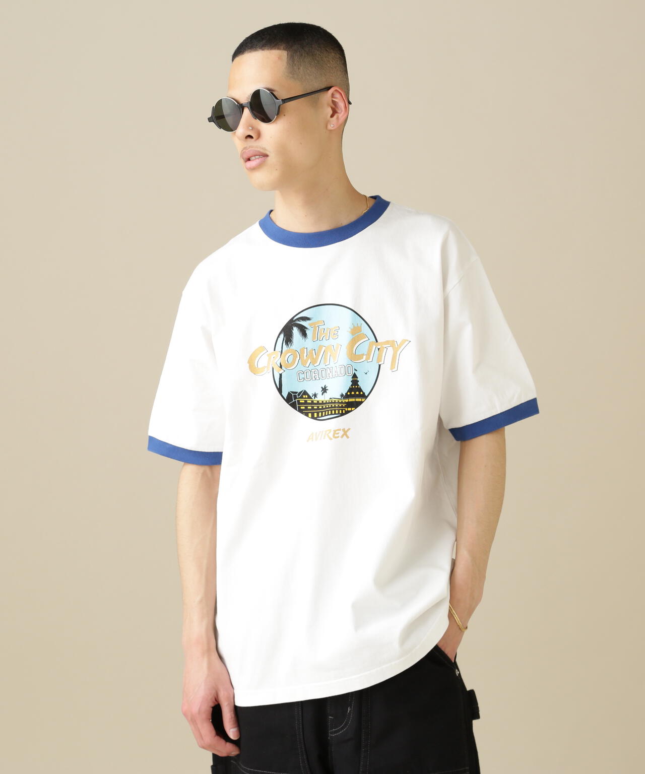 AVIREX アビレックス リンガーTシャツ-eastgate.mk