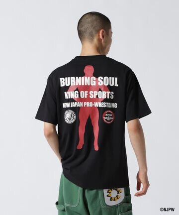 【新日本プロレス × AVIREX】半袖 バーニング ソウル Tシャツ / S/S BURNING SOUL T-SHIRT