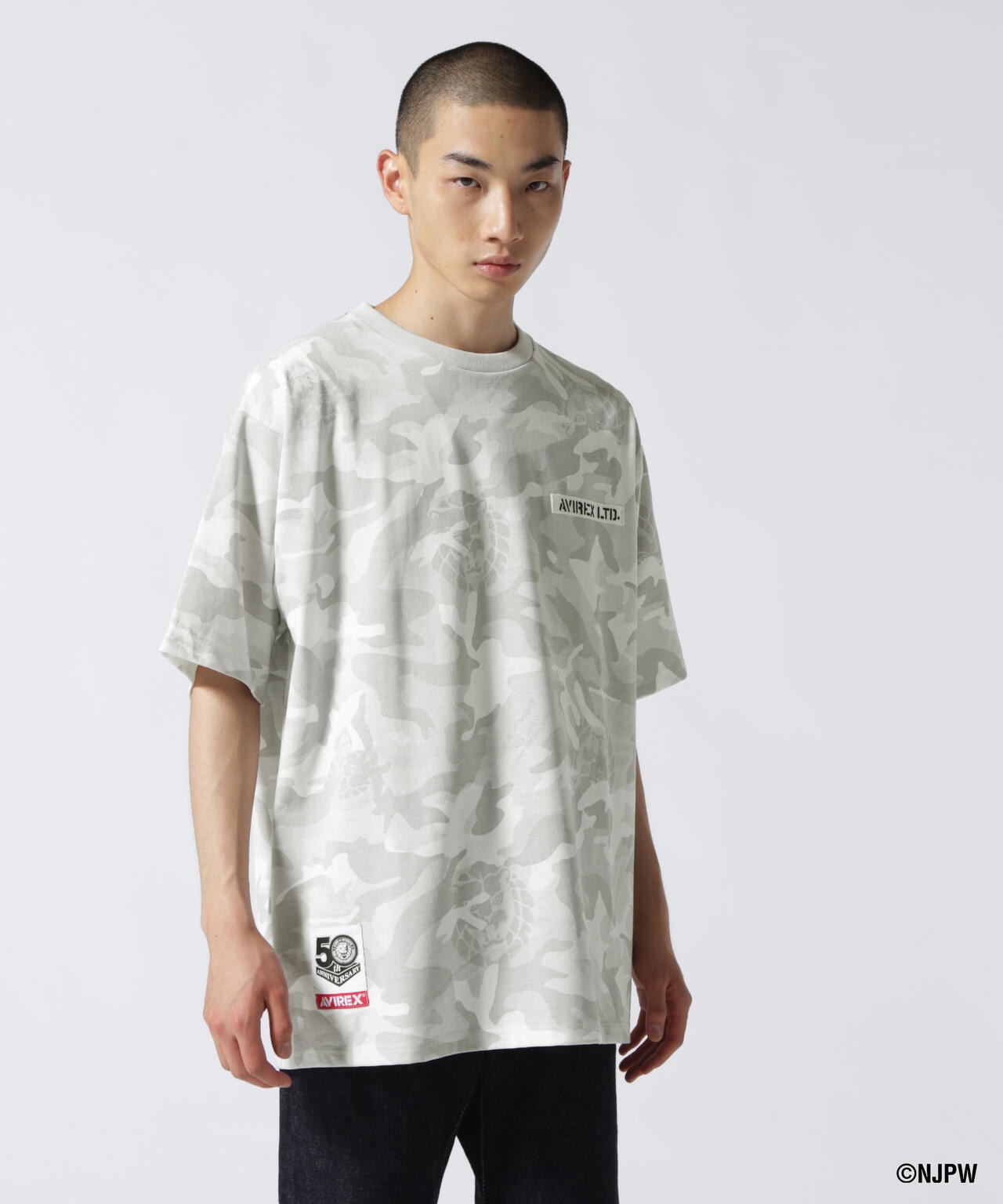 【新日本プロレス × AVIREX】半袖 カモフラージュ Tシャツ / S/S CAMOUFLAGE T-SHIRT