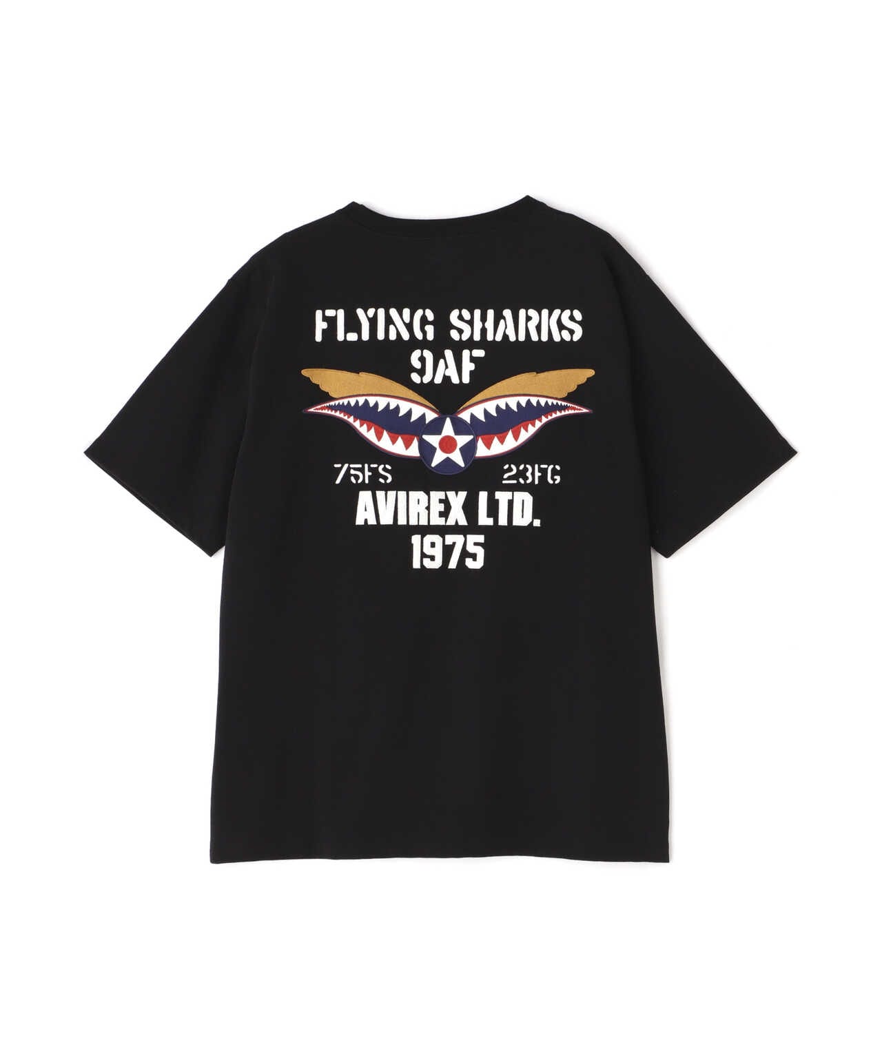 WEB&DEPOT限定】EMBROIDERY S/S T-SHIRT FLYING SHARKS | AVIREX