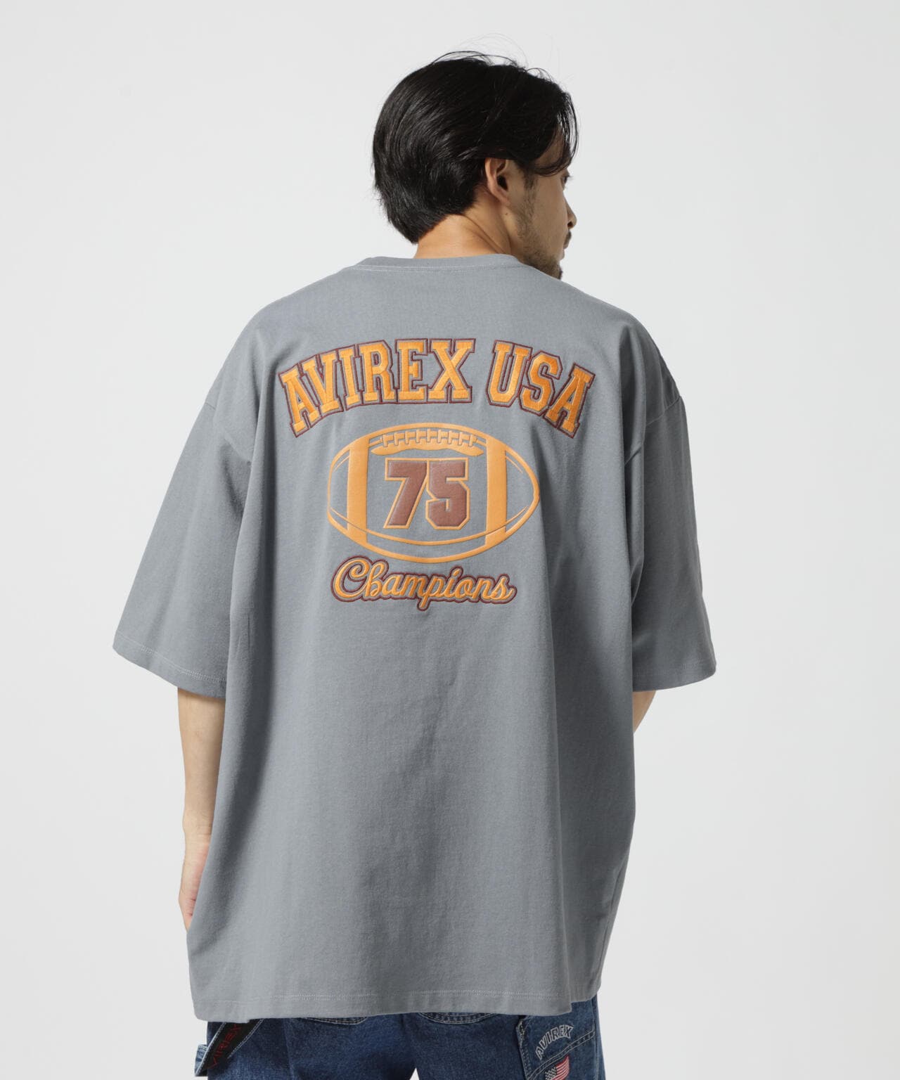 WEB&DEPOT限定》フットボール アンド バーシティ ロゴ Tシャツ