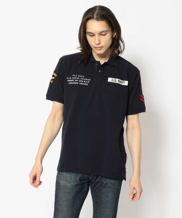 ネイバル パッチド ポロシャツ/NAVAL PATCHED POLO SHIRT