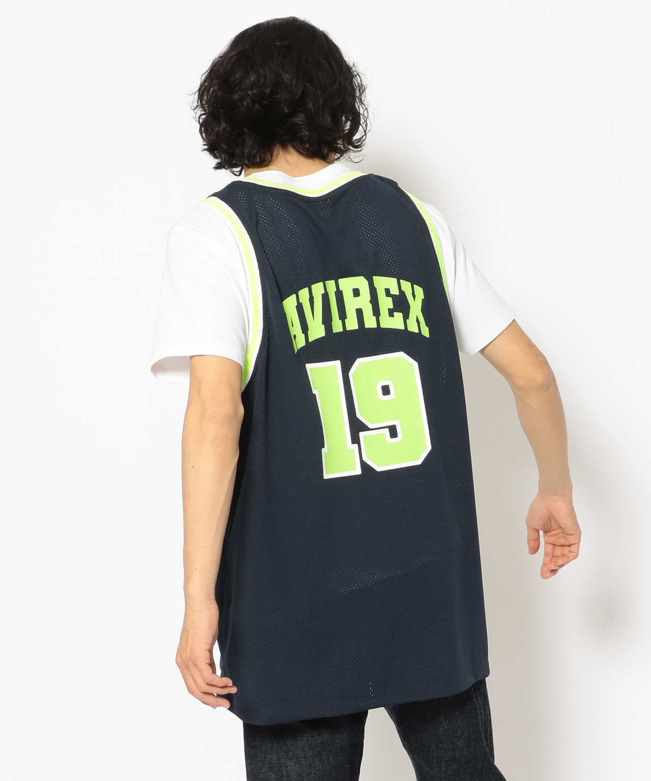 【在庫国産】AVIREX メッシュバスケットボールユニフォーム バスケットボール