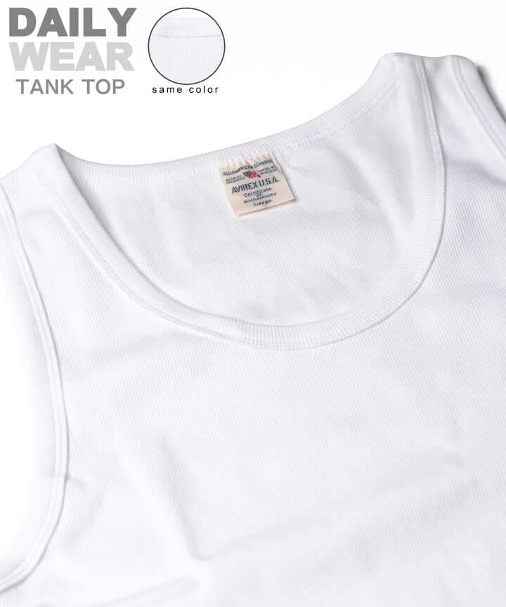 《DAILY/WEB限定》RIB TANK TOP/同色プリント リブ タンクトップ 同色プリント  デイリー