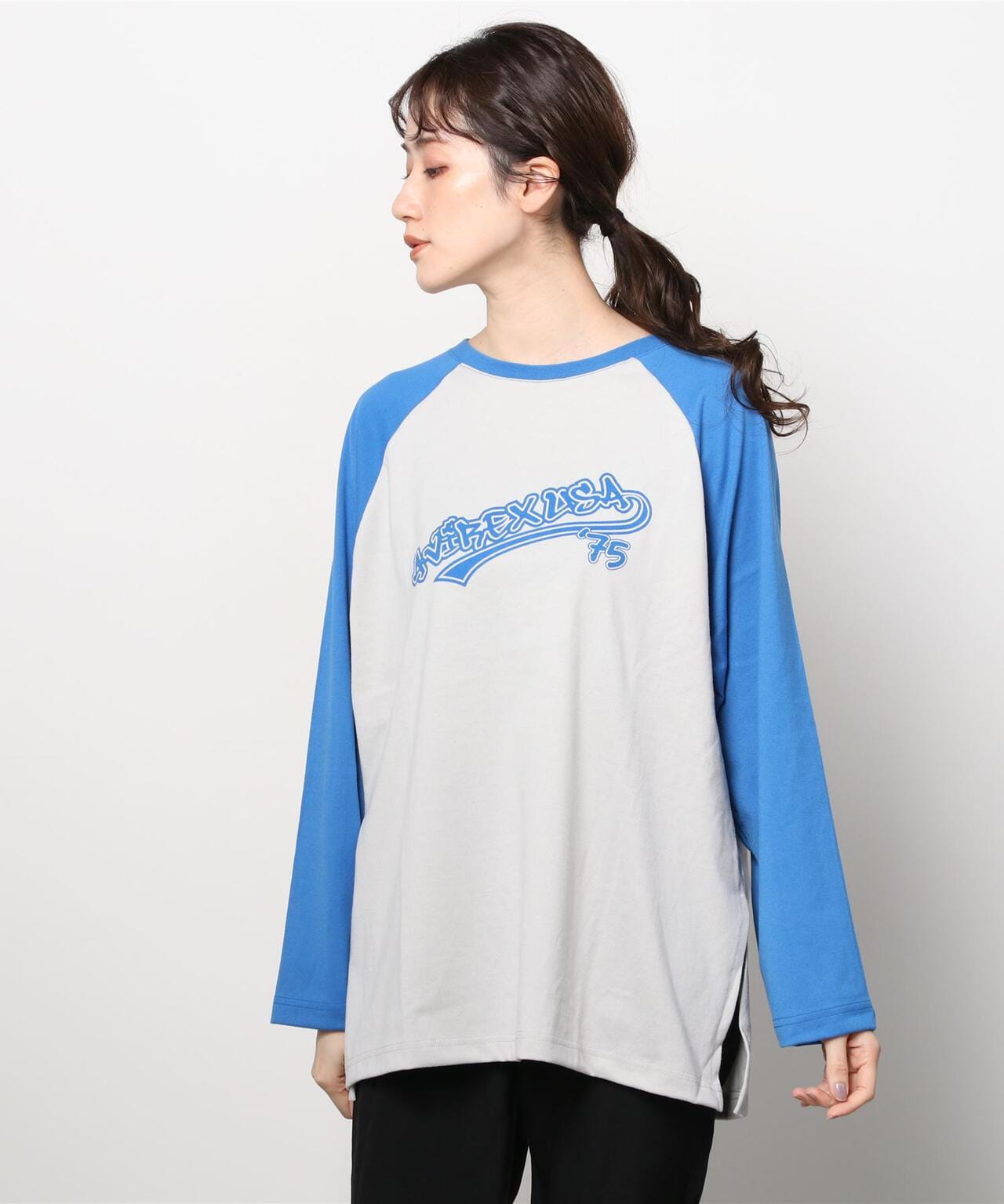 【直営店限定】AVIREX USA75 RAGLAN L/S T-SHIRT/ ラグラン長袖ティーシャツ