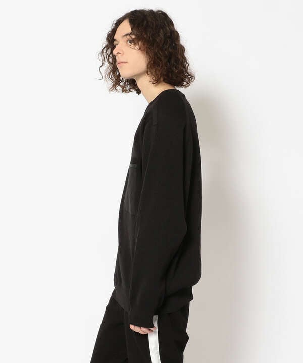 ジップ ポケット クルーネック ニット/ZIP POCKET CREW NECK KNIT