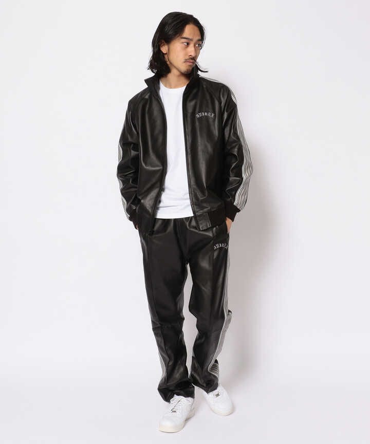 レザー トラック スーツ セットアップ/LEATHER TRACK SUIT